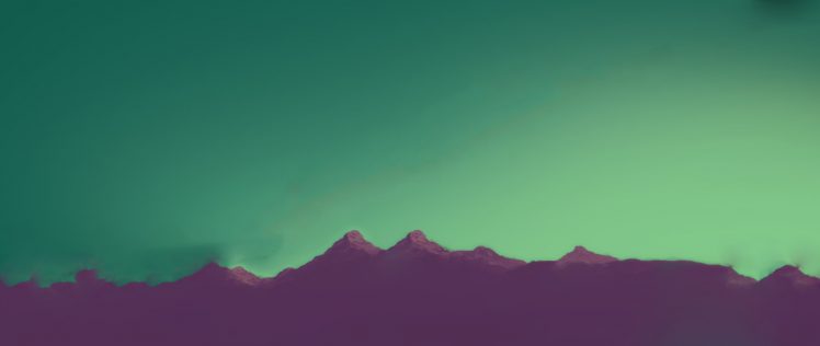 pink, Cyan, Mountains HD Wallpaper Desktop Background