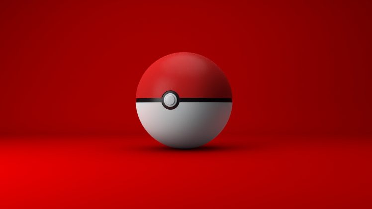 Pokémon, Red, Orange, Bright, Cinema 4D, Poké Balls HD Wallpaper Desktop Background