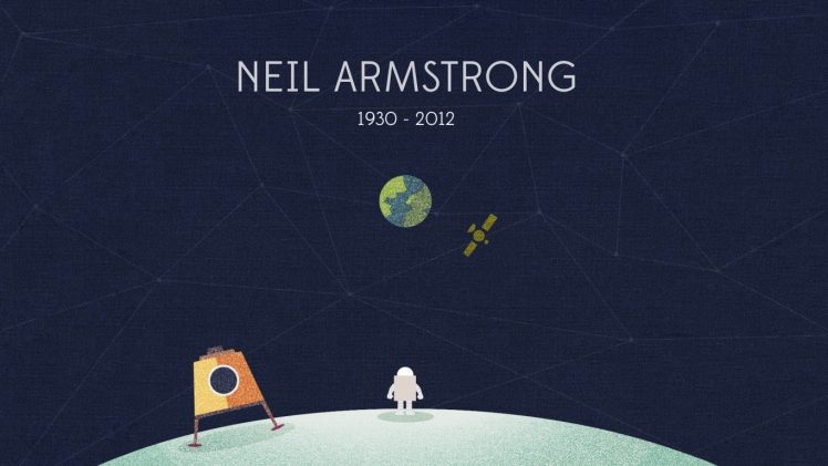 Neil Armstrong, Astronaut, Minimalism HD Wallpaper Desktop Background