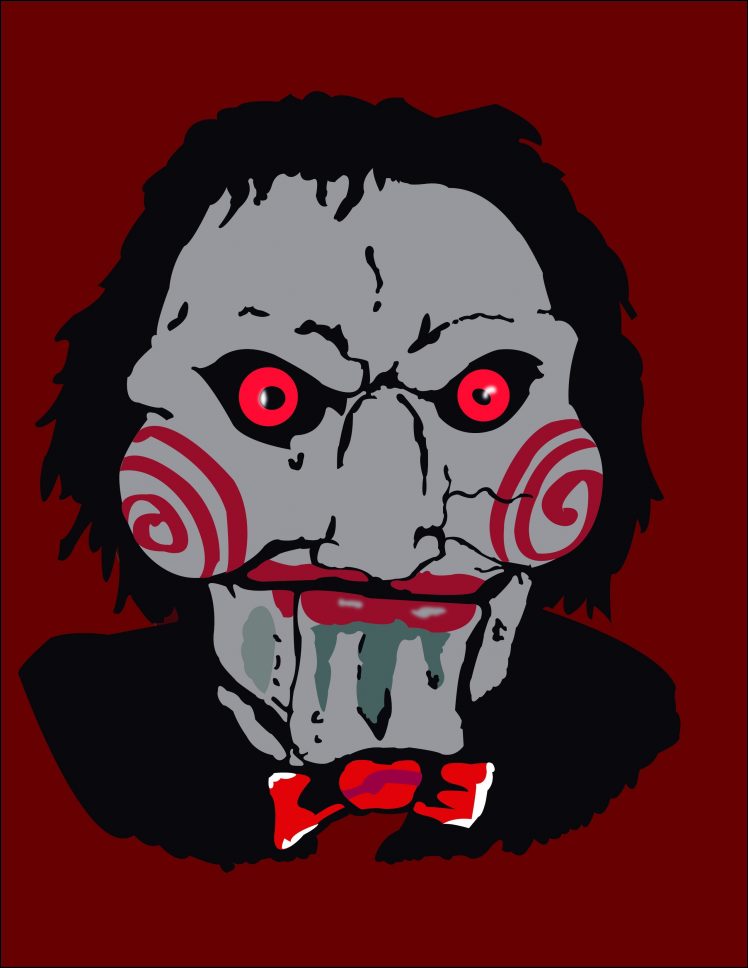 Billy the Puppet, Saw, Red, Bow tie HD Wallpaper Desktop Background