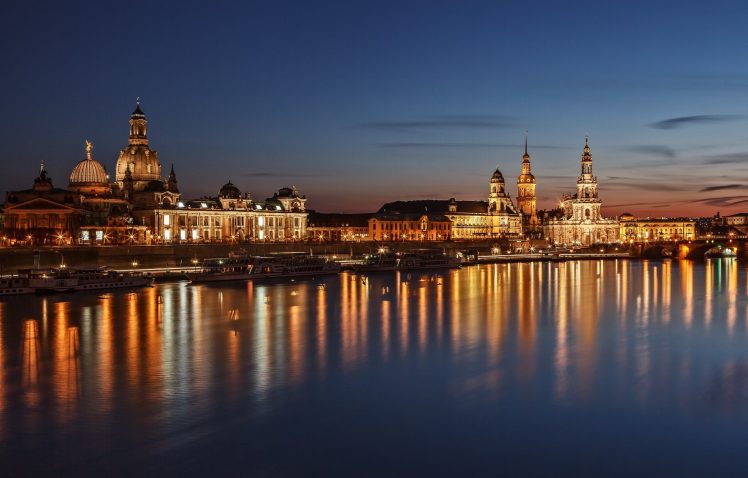 city, Dresden, River HD Wallpaper Desktop Background