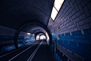 walking, Tunnel, Road