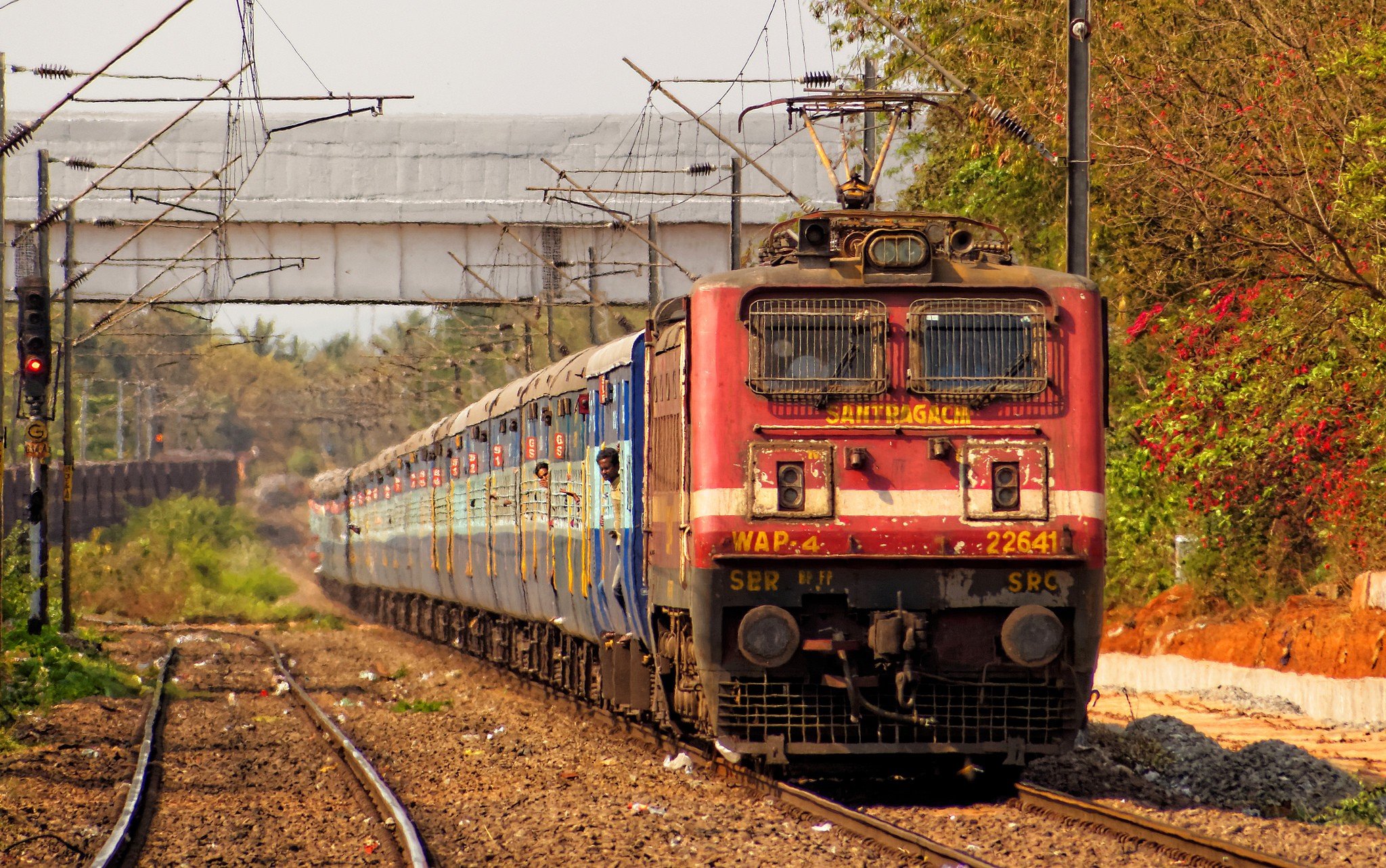 photography, Railway, Electric locomotives, Railroad track, Bridge, India Wallpaper