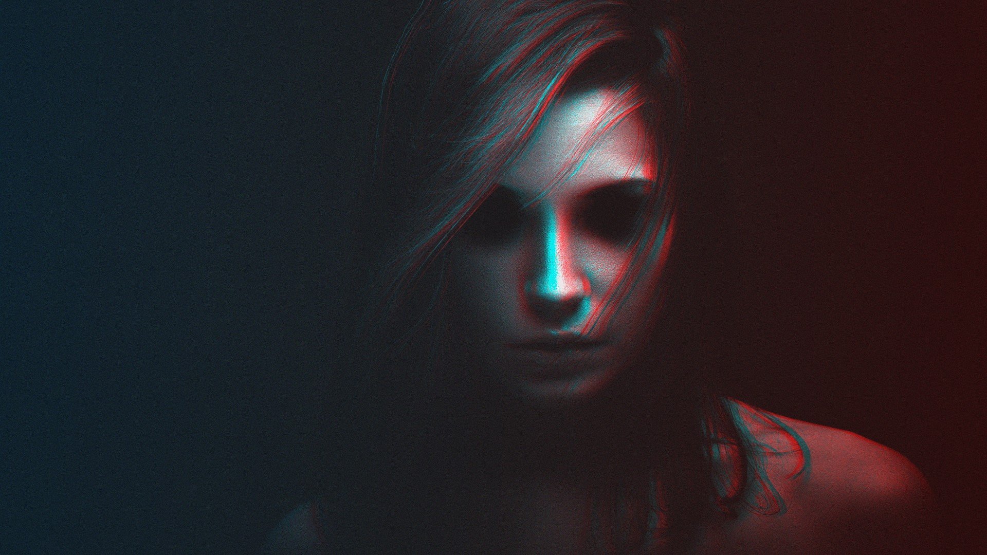 face, Black Wallpaper
