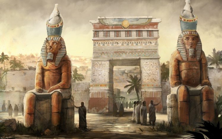 Egypt, Gods of Egypt, Statue HD Wallpaper Desktop Background