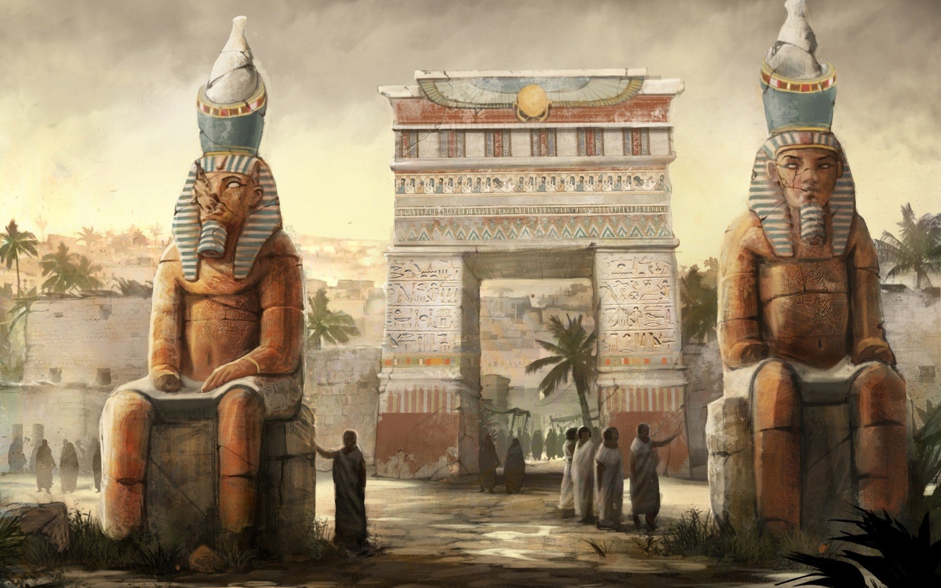 Egypt, Gods of Egypt, Statue Wallpaper