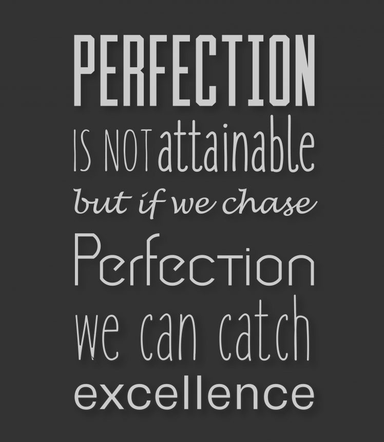 quote, Perfection, Typography HD Wallpaper Desktop Background
