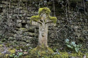 cross, Cemetery, Moss, Jesus Christ