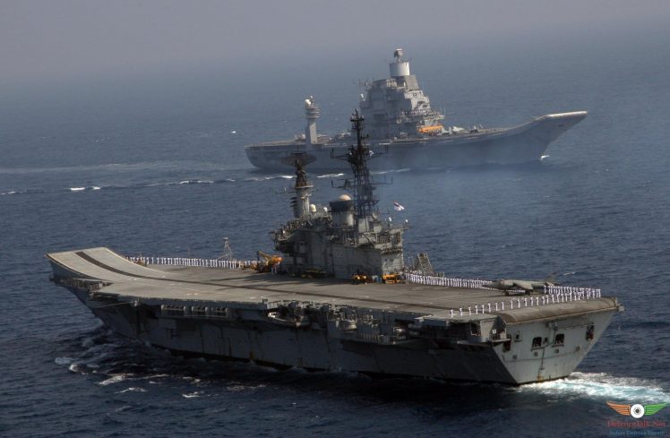 military, Ship, INS Vikramaditya, INS Viraat (R22), Aircraft carrier, Indian Navy HD Wallpaper Desktop Background