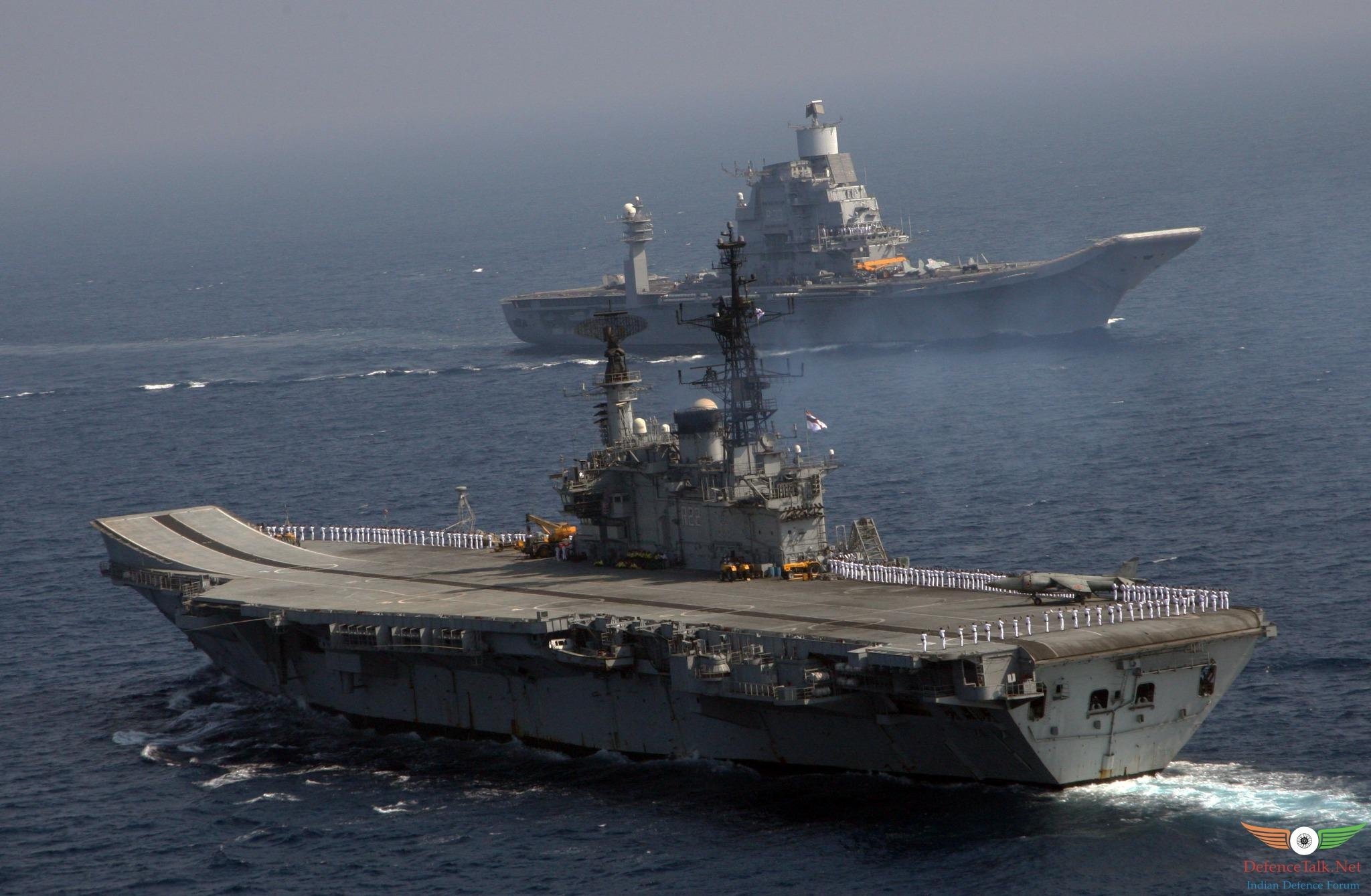 military, Ship, INS Vikramaditya, INS Viraat (R22), Aircraft carrier, Indian Navy Wallpaper