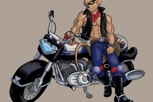 Throttle, Biker Mice from Mars, Fan art, Cartoon