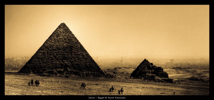 Egypt, Pyramid, Photography, Sepia HD Wallpaper Desktop Background