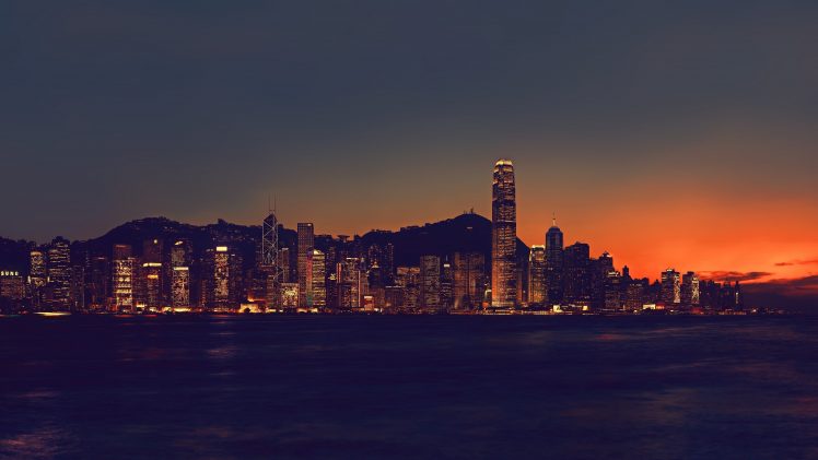 city, Hong Kong, Skyline HD Wallpaper Desktop Background