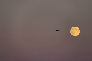 Moon, Airplane