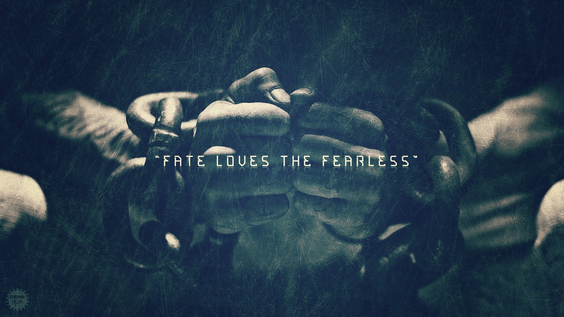 fists, Quote, In Fear, Blue, Chains Wallpaper