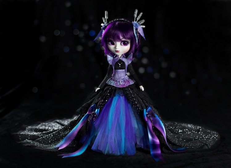 Baby Doll, Looking away, Bokeh, Dress, Purple, Lights, Purple dresses, Sparkles HD Wallpaper Desktop Background