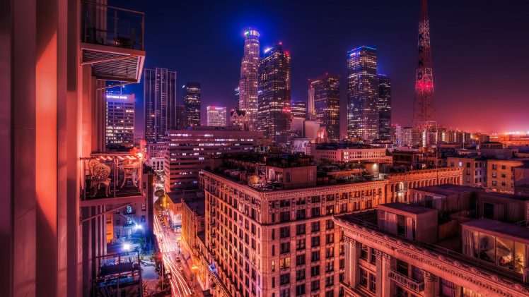 Los Angeles, City, Balcony HD Wallpaper Desktop Background