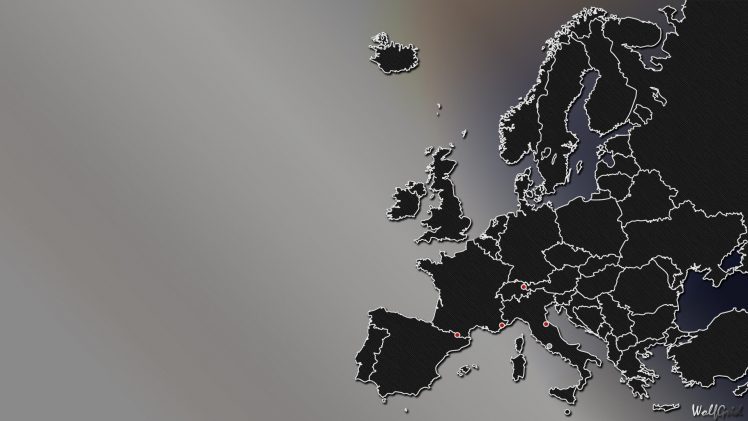 map, Europe, Countries HD Wallpaper Desktop Background