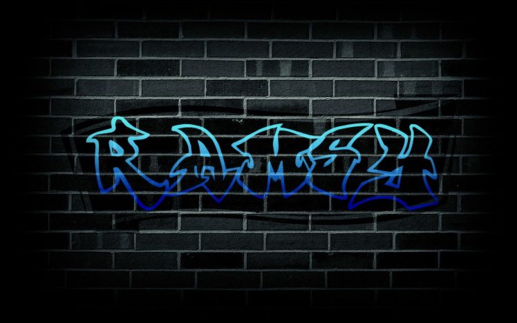 black, White, Blue, Wall, Urban HD Wallpaper Desktop Background