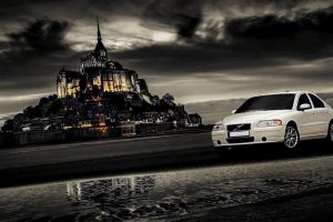 Volvo, Mont Saint Michel, White cars