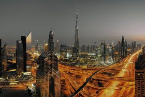 cityscape, Lights, Long exposure, Dubai