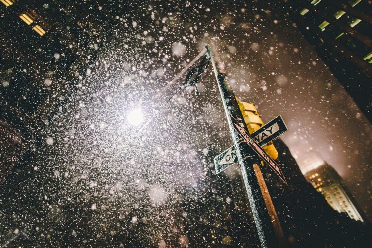 New York City, Snow, Bokeh HD Wallpaper Desktop Background