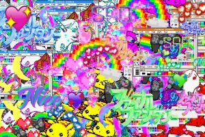 heart, LSD, Pikachu, Unicorns, Rainbows, Kanji, Chinese characters