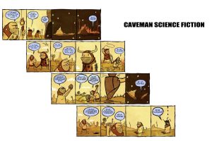 text, Comics, Caveman science fiction, Humor