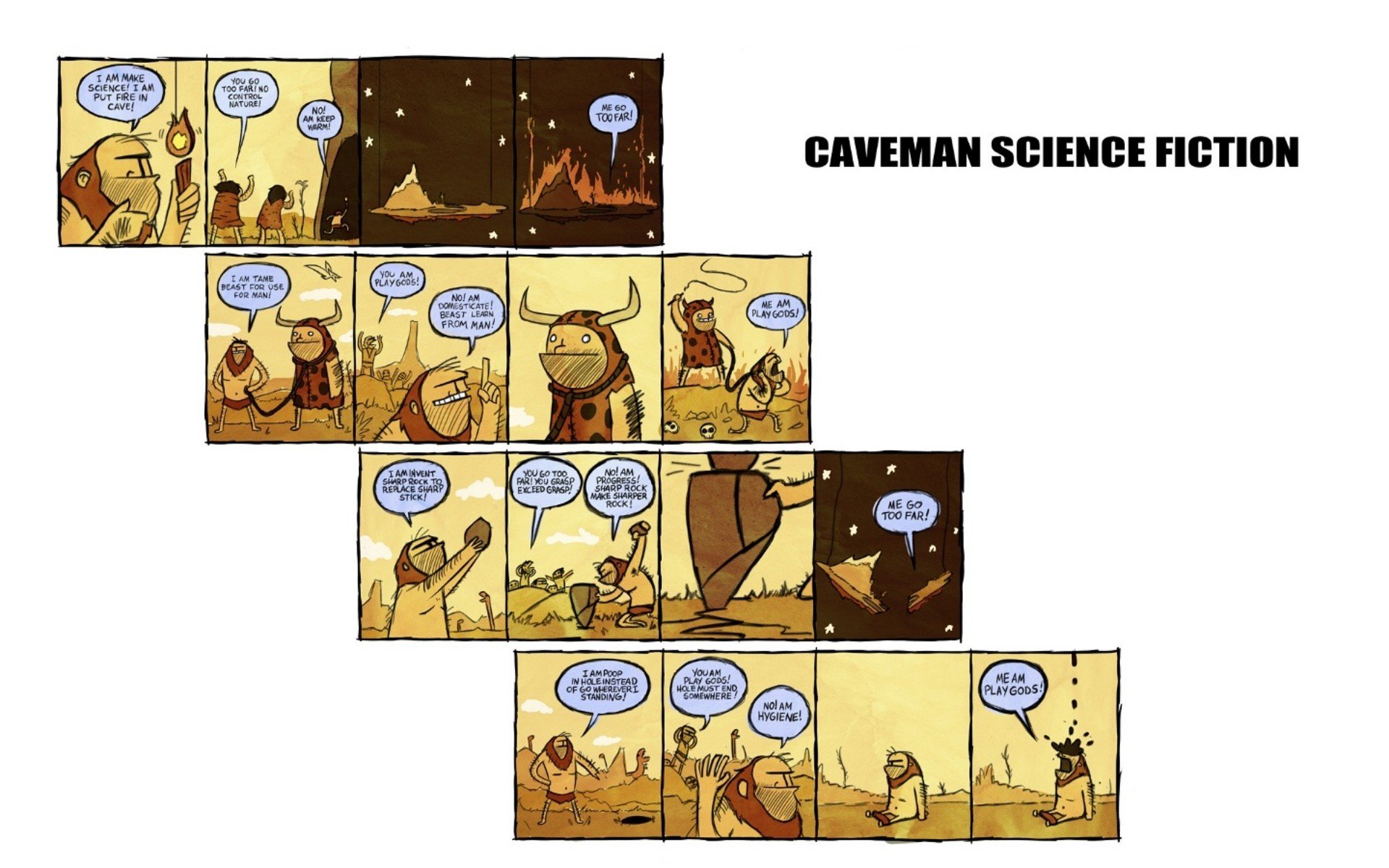text, Comics, Caveman science fiction, Humor Wallpaper
