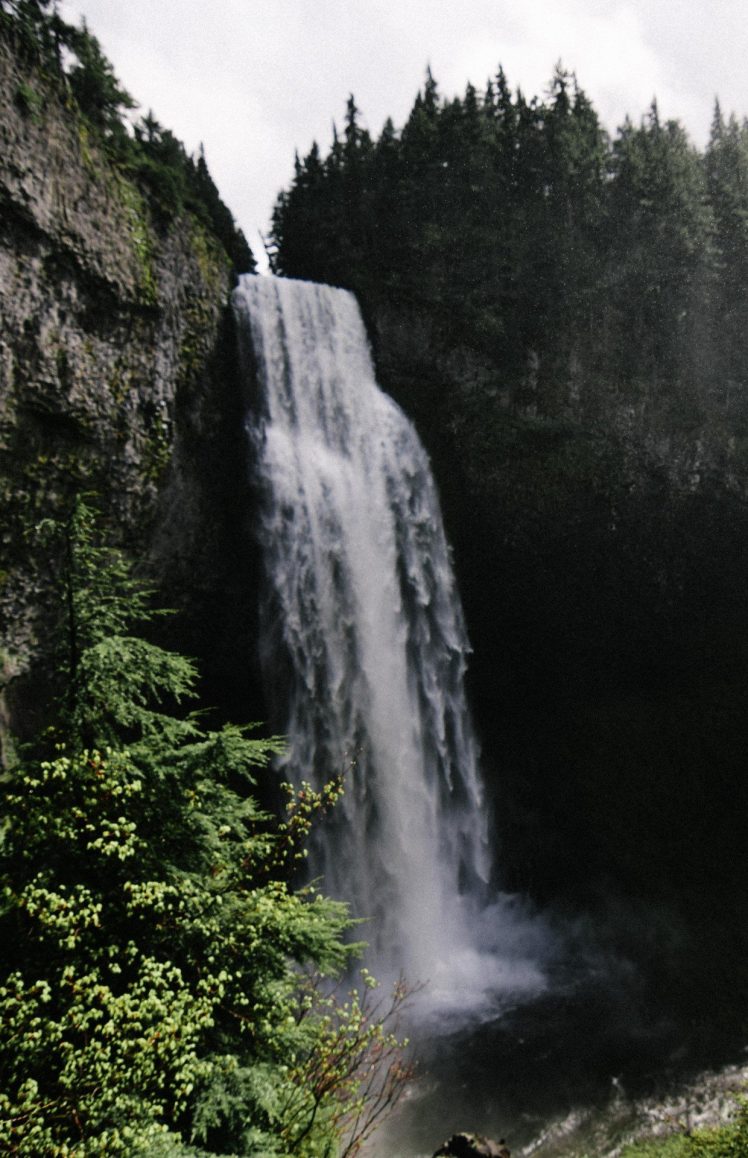 Salt Creek Falls, Oregon, Waterfall, Pine trees, Lake HD Wallpaper Desktop Background