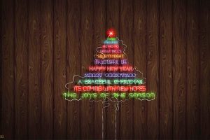 Christmas, Christmas Tree, Christmas ornaments, Christmas lights, Neon, Neon light, Neon text, Typography