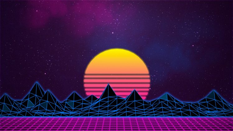 New Retro Wave, Neon, Synthwave HD Wallpaper Desktop Background
