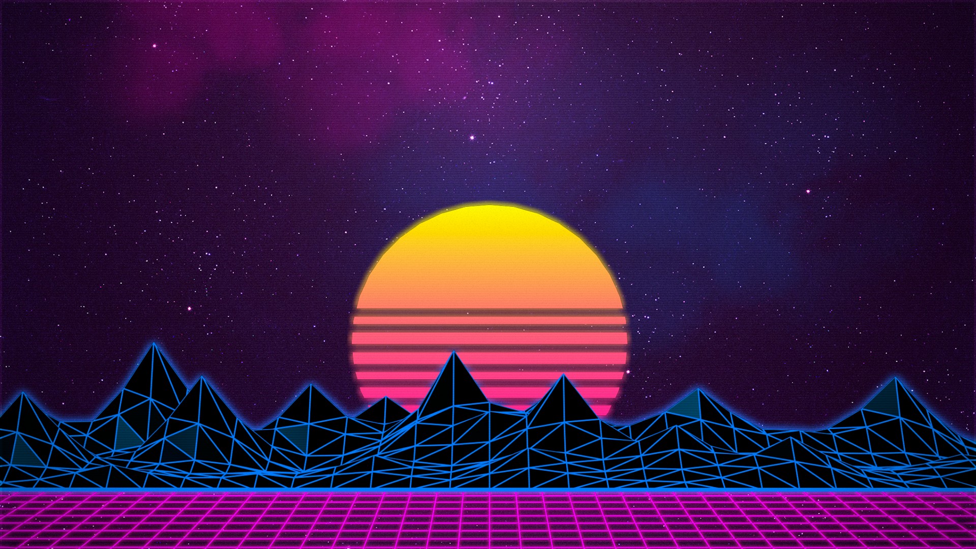 New Retro Wave, Neon, Synthwave Wallpaper