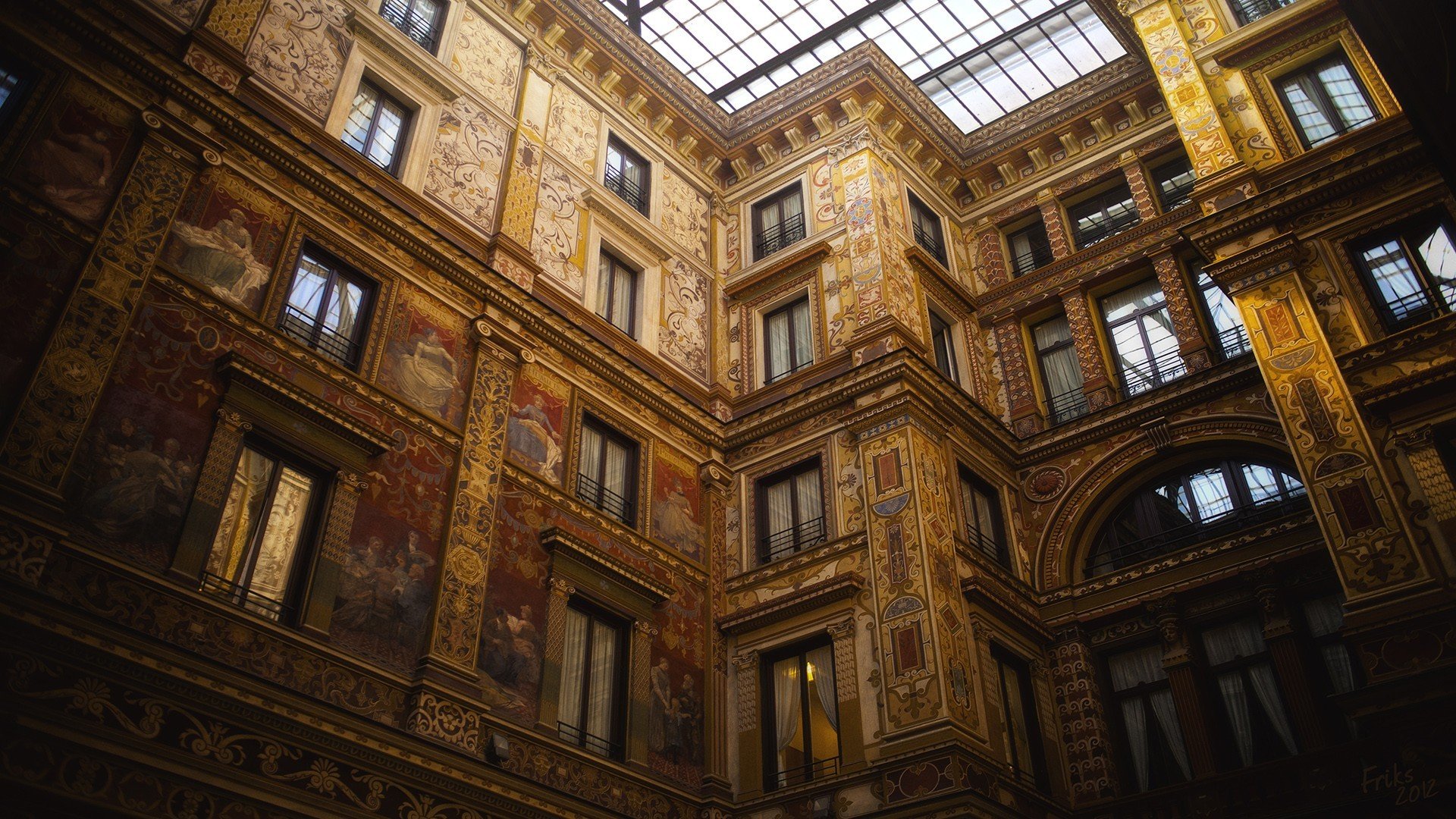 Rome, Italy, Architecture, Building, Painted building Wallpaper