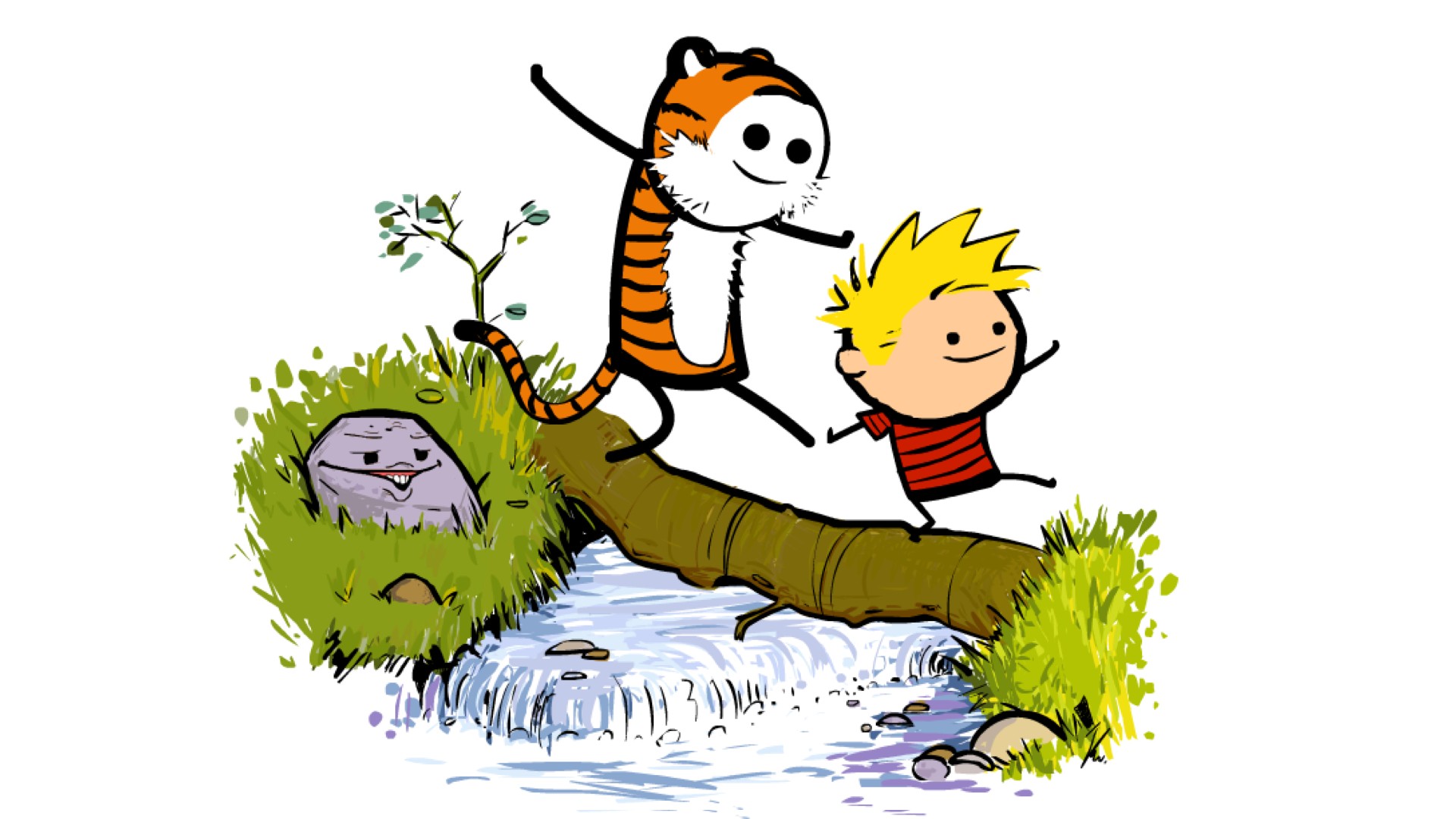 Calvin and Hobbes, Cyanide and Happiness, Mash ups Wallpaper