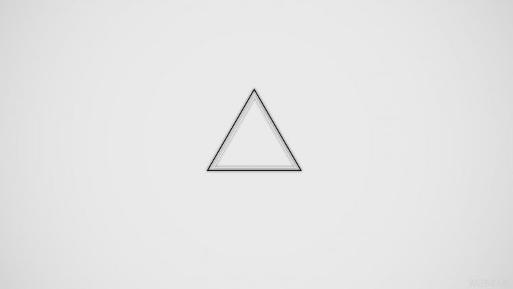 minimalism, Geometry, Triangle, Black, White, Gray HD Wallpaper Desktop Background