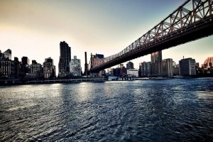 Queensboro Bridge, River, New York City, USA, Cityscape, East River, HDR
