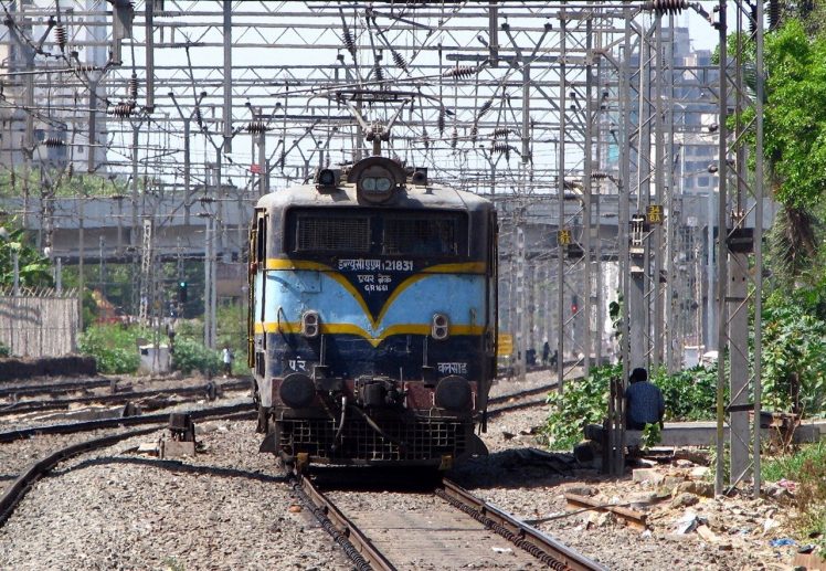 people, Electric locomotives, Tracks, Alone, India, Power lines, Signal, Pantograph HD Wallpaper Desktop Background