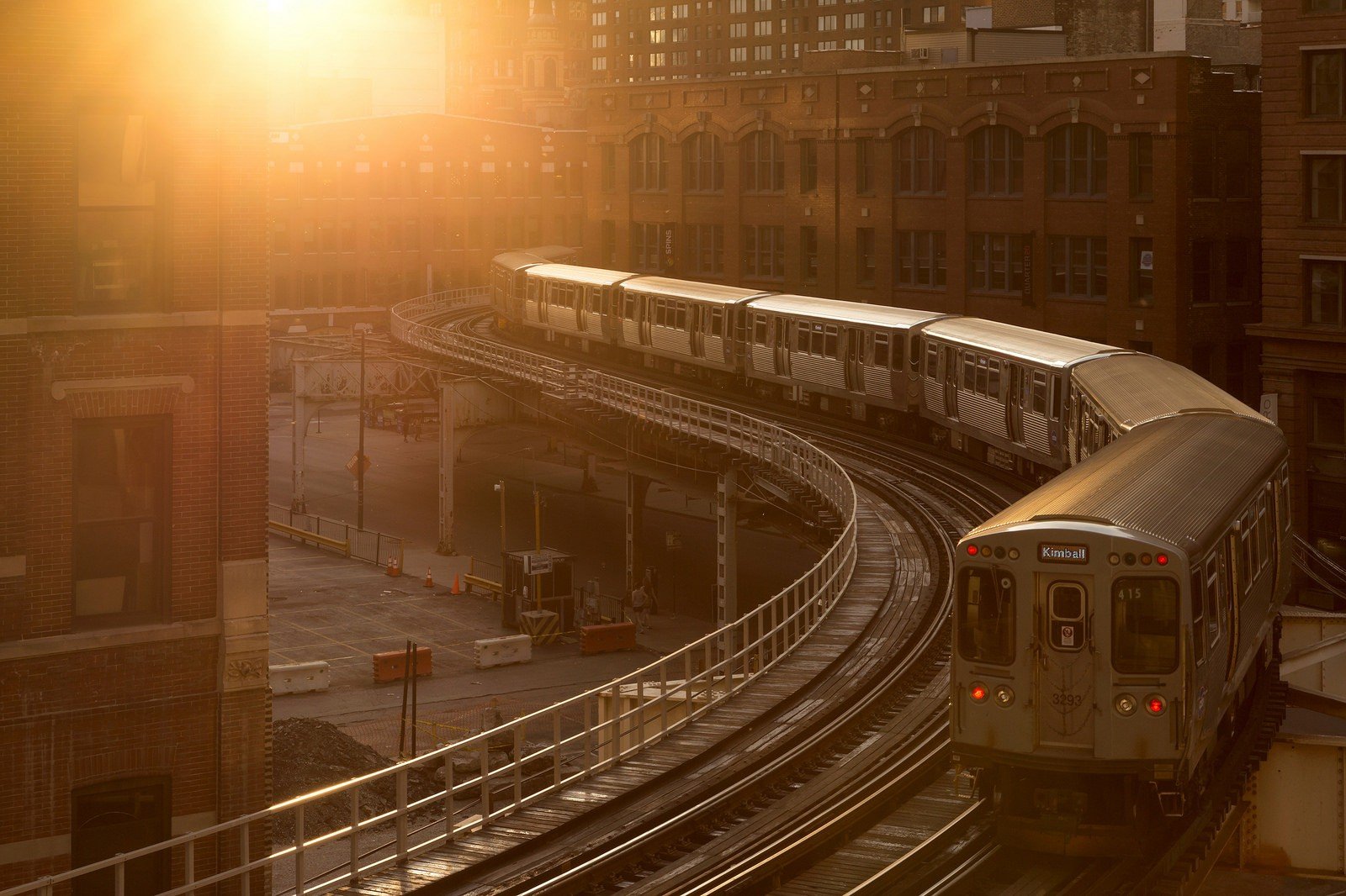 photography, Sunlight, Train, Chicago, Metro, Building, Tail light, Evening, Window, Glass Wallpaper