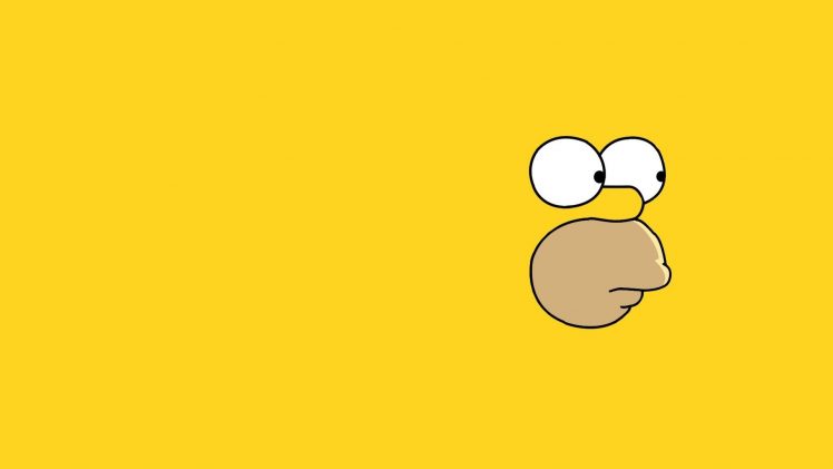 Homer Simpson, Minimalism, Yellow HD Wallpaper Desktop Background