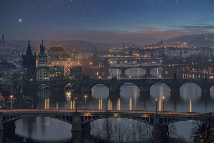 city, Prague, Czech Republic, Charles Bridge HD Wallpaper Desktop Background