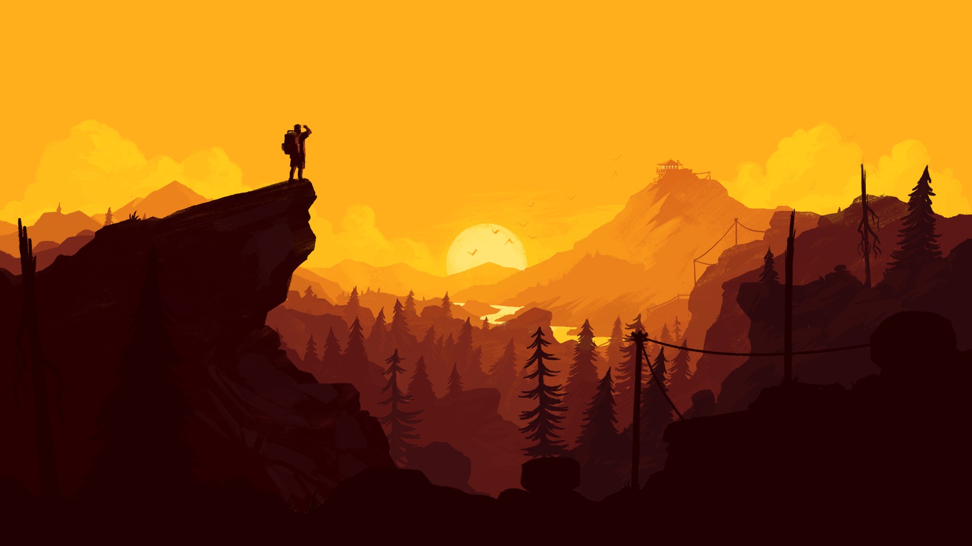 cool firewatch backgrounds hd