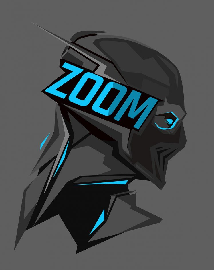 Zoom (fictional character), DC Comics, Gray background HD Wallpaper Desktop Background
