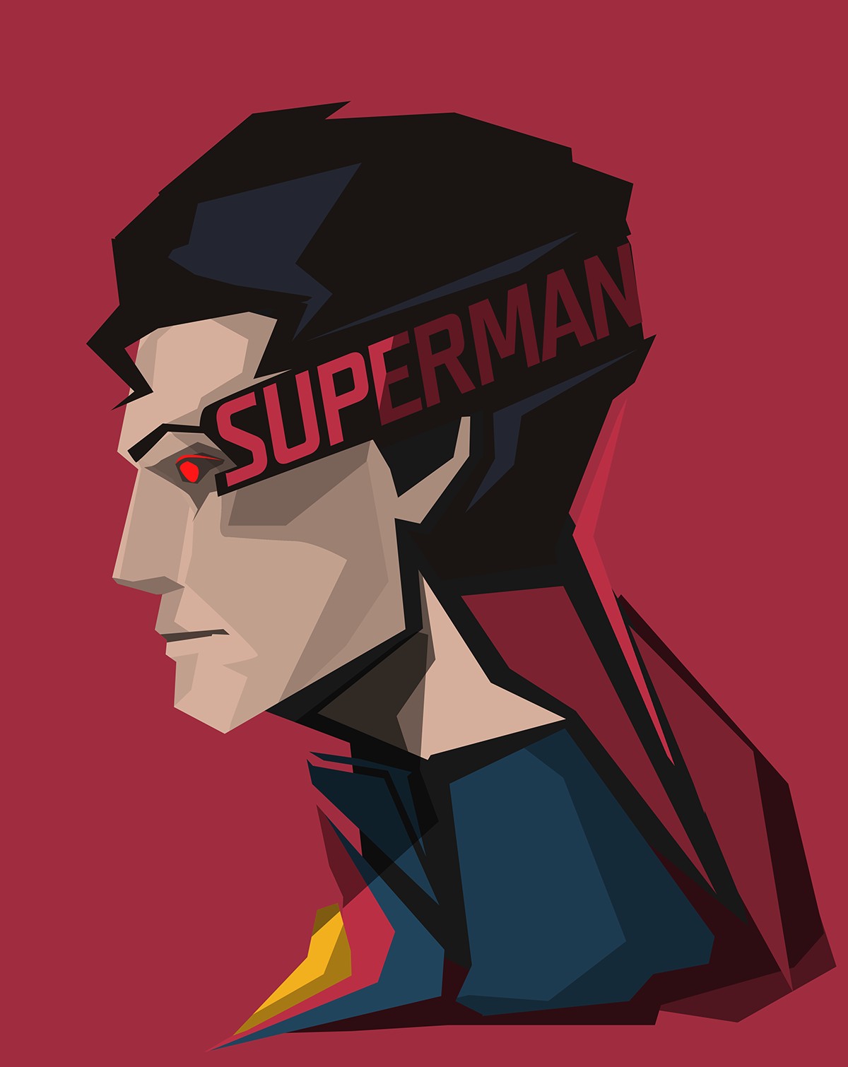 Superman, DC Comics, Red background, Superhero Wallpaper
