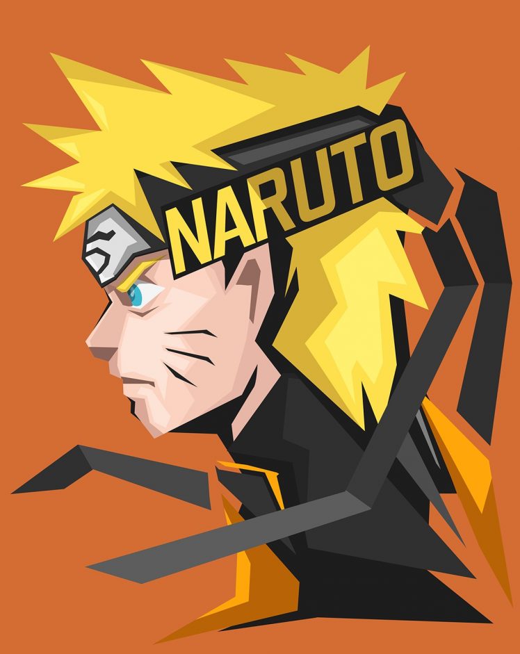 Uzumaki Naruto, Anime, Orange background HD Wallpaper Desktop Background