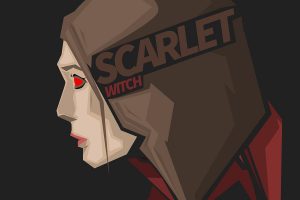 Scarlet Witch, Marvel Comics, Gray background