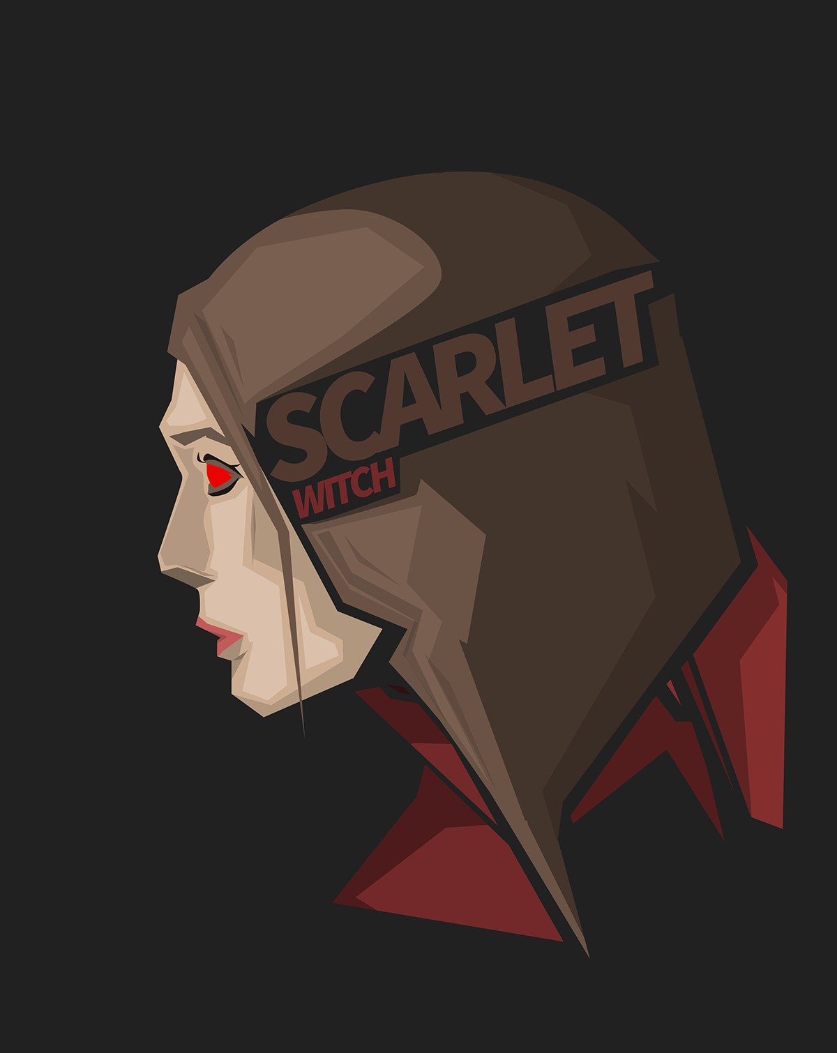 Scarlet Witch, Marvel Comics, Gray background Wallpaper