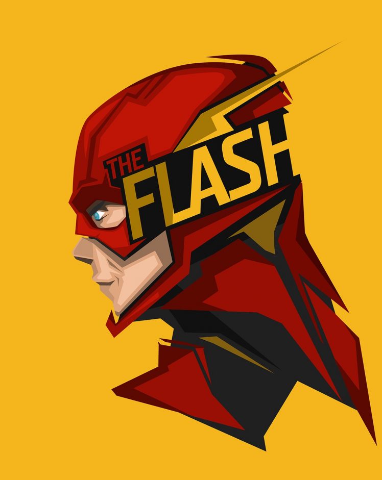 Flash, DC Comics, Yellow background HD Wallpaper Desktop Background