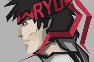 Ryu (Street Fighter), Street Fighter, Capcom, Gray background