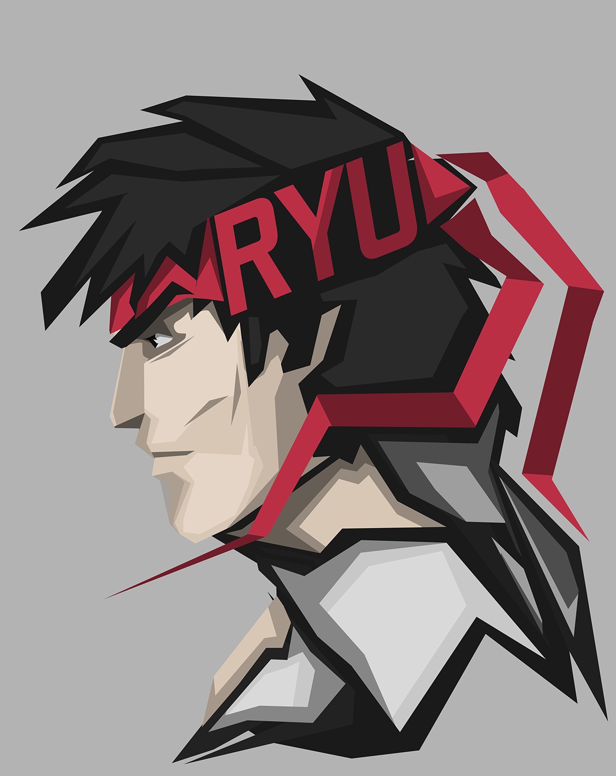 Ryu (Street Fighter), Street Fighter, Capcom, Gray background Wallpaper